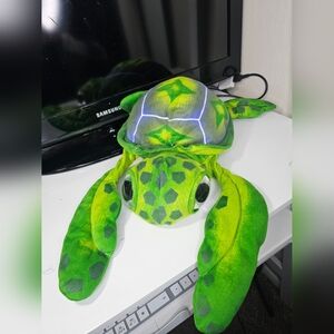Large Green Sea Turtle Plush Stuffed Animal – Soft Ocean Turtle Toy Big Eyes
